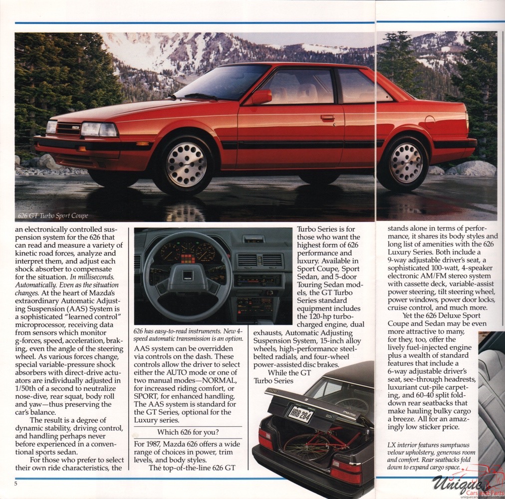 1987 Mazda Model Lineup Brochure Page 4